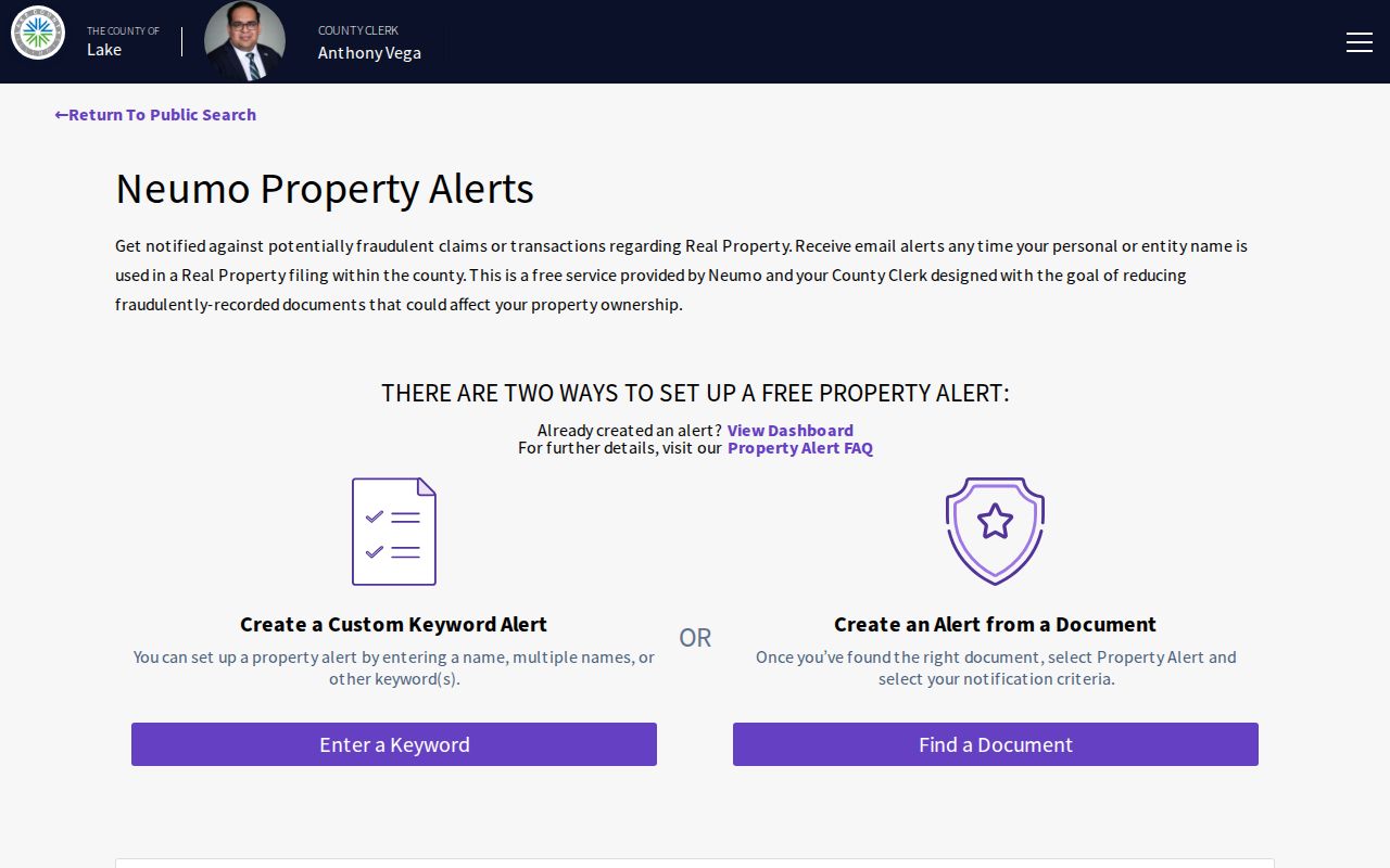 Libertyville neighbors property safety source from the Lake County Recorder alert service